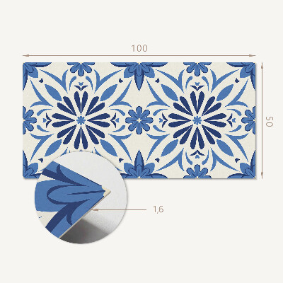 Rectangular wall panel Floral motif