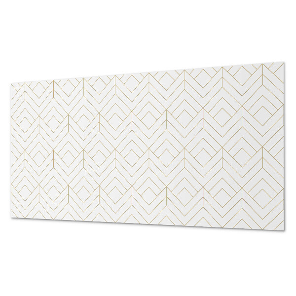 Rectangular bathroom wall panel Geometric style rhombus pattern