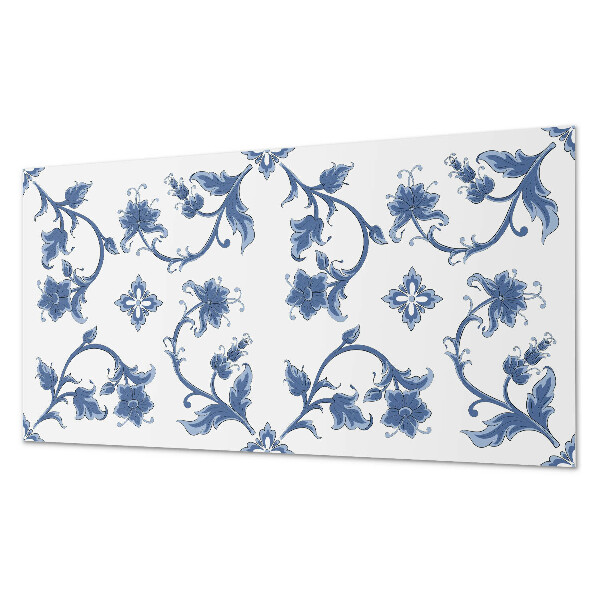 Rectangular bathroom wall panel Floral motif