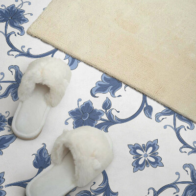 Rectangular bathroom wall panel Floral motif