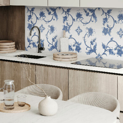 Rectangular bathroom wall panel Floral motif