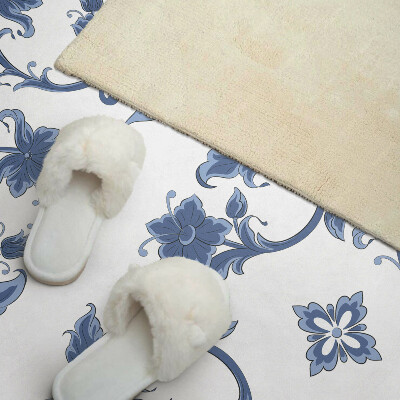 Rectangular bathroom wall panel Floral motif