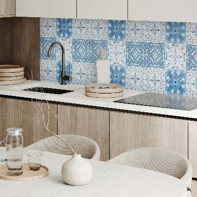 Rectangular bathroom wall panel Floral tiles in a harmonious arrangement