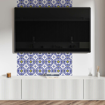 Rectangular bathroom wall panel Floral design with delicate accents