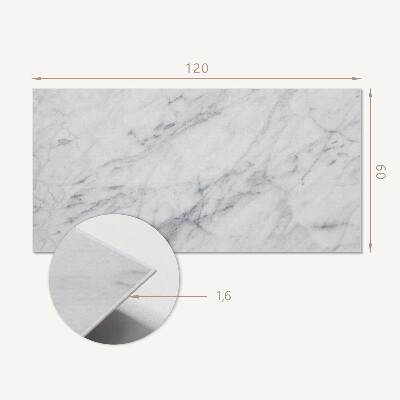 Rectangular wall panel Marble composition with delicate veins