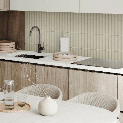 Rectangular bathroom wall panel Vertical stripes in an elegant style