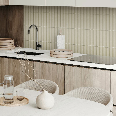 Rectangular bathroom wall panel Vertical stripes in an elegant style