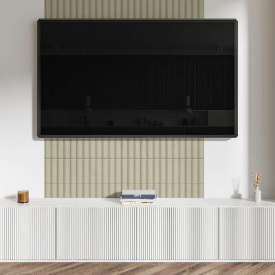 Rectangular bathroom wall panel Vertical stripes in an elegant style