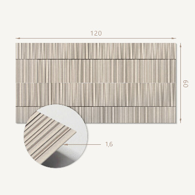 Rectangular bathroom wall panel Perpendicular lines