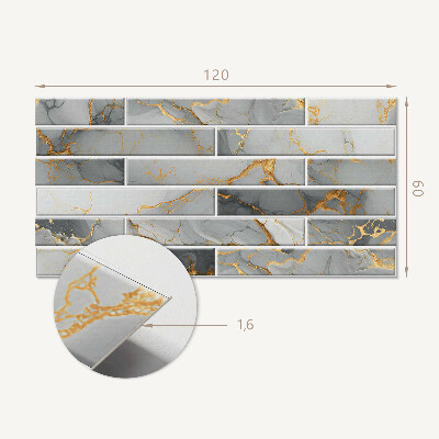 Rectangular decorative wall panel Stylish marble motif