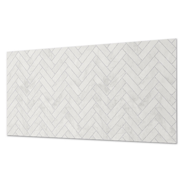 Rectangular bathroom wall panel Herringbone pattern in three dimensions