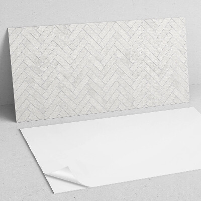 Rectangular bathroom wall panel Herringbone pattern in three dimensions