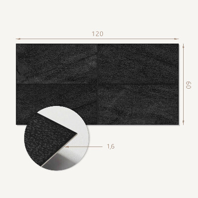 Rectangular wall panel Stone slabs in shades of dark