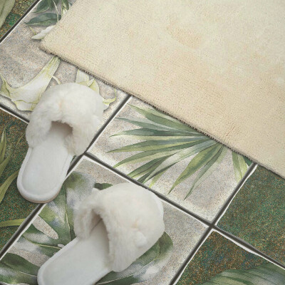 Rectangular wall panel Mosaic leaves from nature