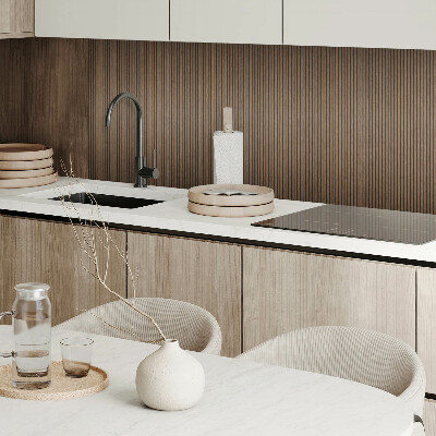 Rectangular bathroom wall panel Vertical boards in a natural style