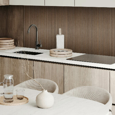 Rectangular bathroom wall panel Vertical boards in a natural style