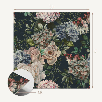 Pvc wall panel square Floral design