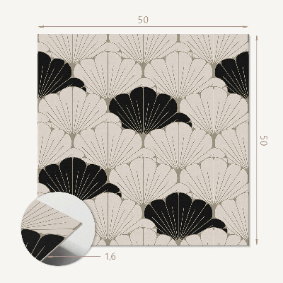 Wall panel square Artistic composition of leaves