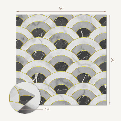 Pvc wall panel square Stylish wavy arches in a modern version