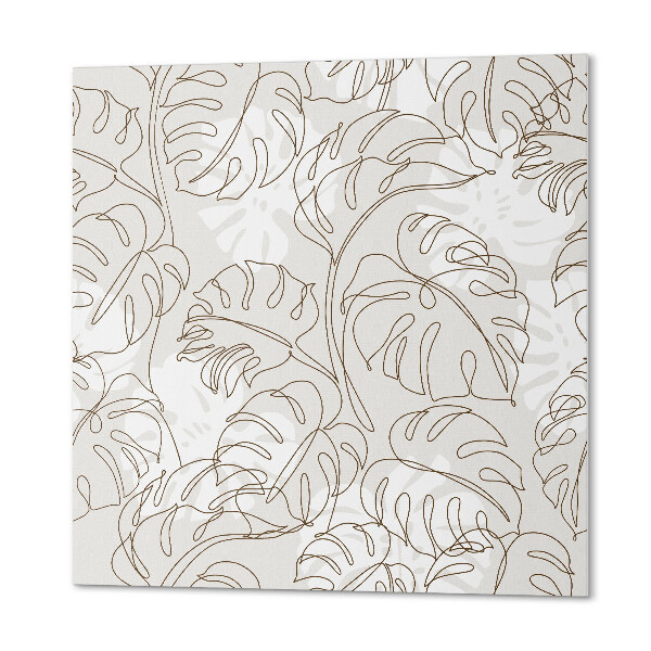 Wall panel square Leaf motif in organized shapes