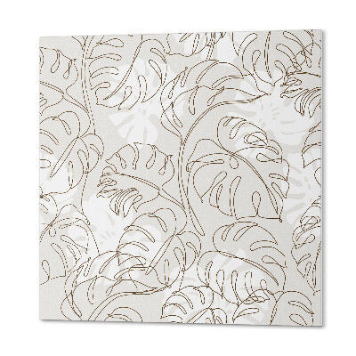 Wall panel square Leaf motif in organized shapes