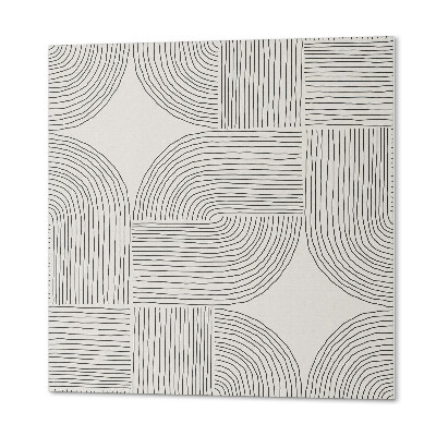 Wall panel square Abstract lines in geometric style