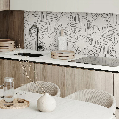 Wall panel square Abstract lines in geometric style