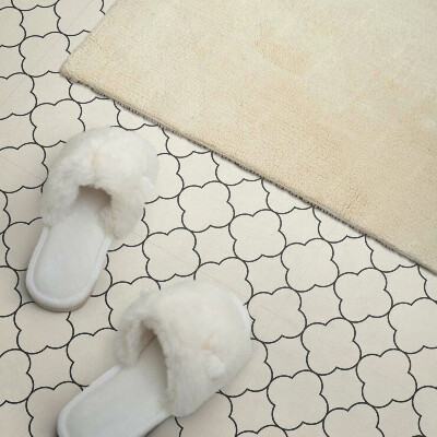 Pvc wall panel square Flowers in mesh design