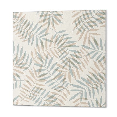 Wall panel square Leafy pattern in muted tones