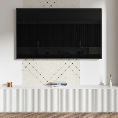 Wall paneling Rhombus geometry in minimalist style