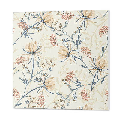 Pvc wall panel square Flowers in an artistic style