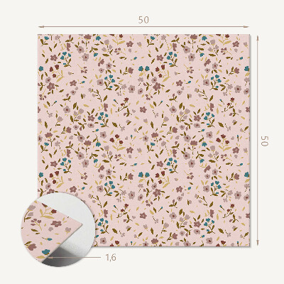 Pvc wall panel square Floral design