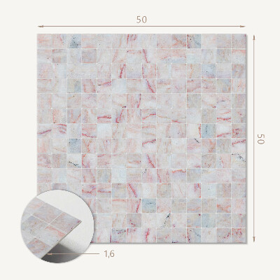Pvc wall panel square Square mosaic pattern in intense colors