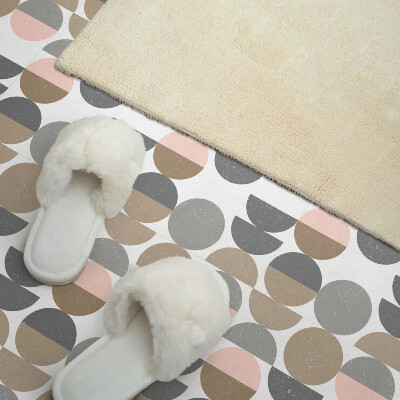 Pvc wall panel square Pattern with circles and semicircles in a modern style