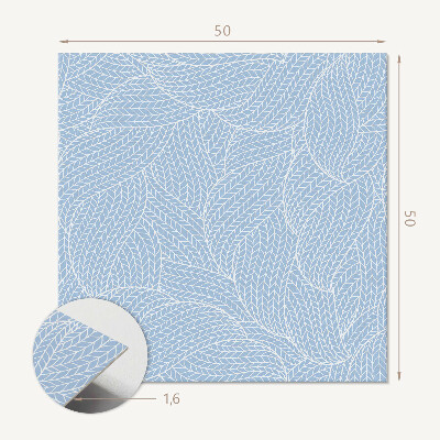 Pvc wall panel square Waves with leaf motif