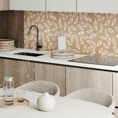 Wall paneling Leafy pattern on texture