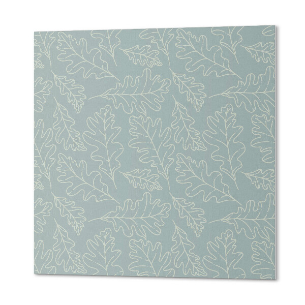 Wall panel square Leaf motif on a light background