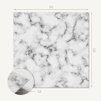 Wall panel square Elegant marble with subtle veins