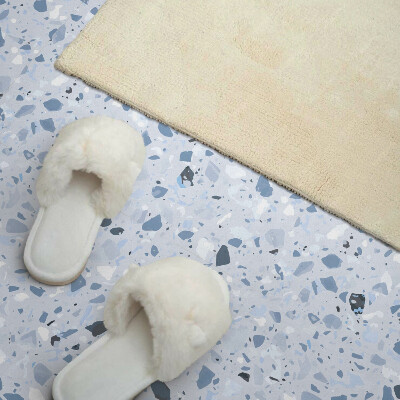 Pvc wall panel square Graphic pattern with stone elements