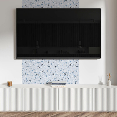Pvc wall panel square Graphic pattern with stone elements