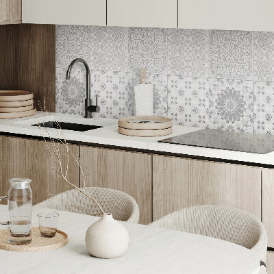 Pvc wall panel square Stylish shapes with a floral motif