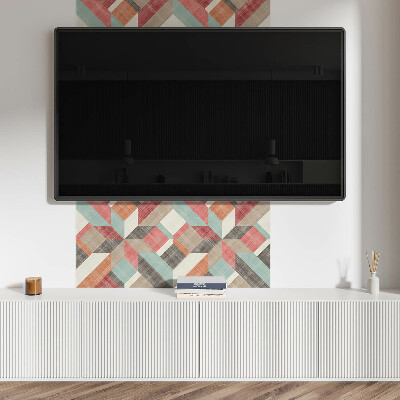 Wall paneling Multicolored figures in geometric form