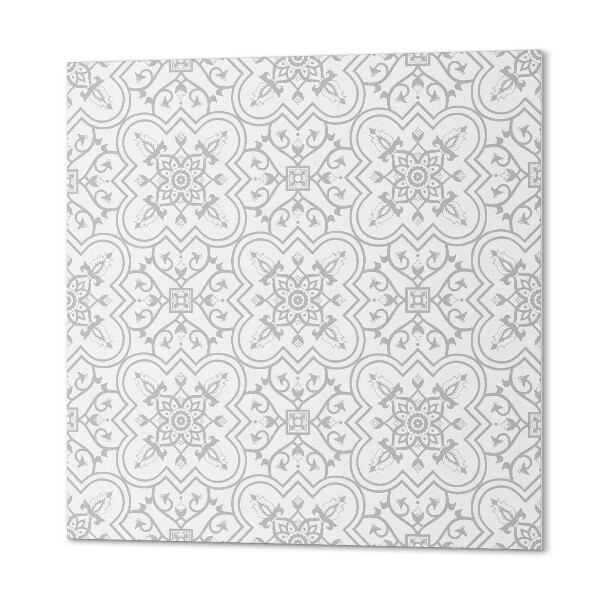 Wall panel square Decorative pattern of flowers with ornaments