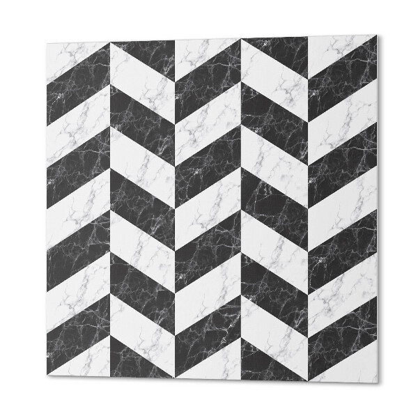 Pvc wall panel square Herringbone pattern in marble design
