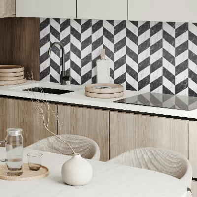 Pvc wall panel square Herringbone pattern in marble design