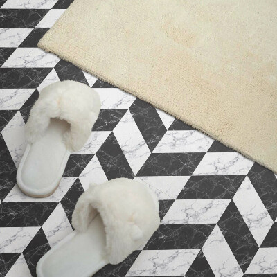 Pvc wall panel square Herringbone pattern in marble design