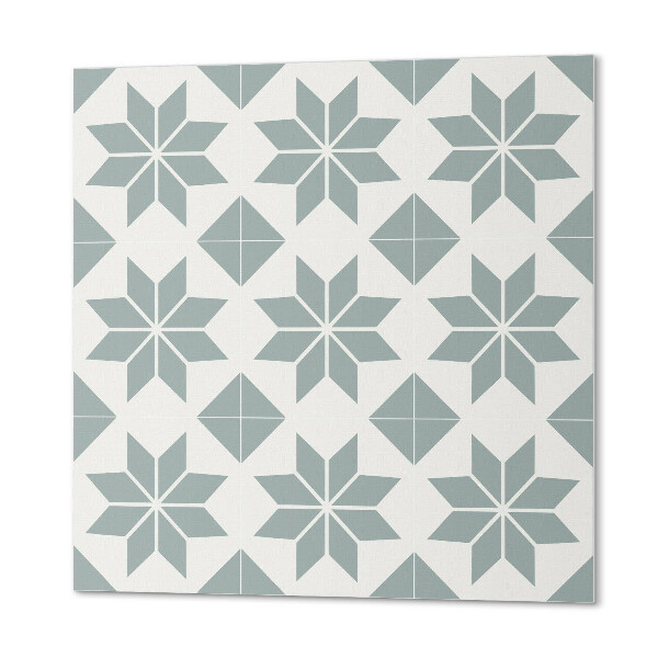 Wall panel square Floral patterns in geometric compositions