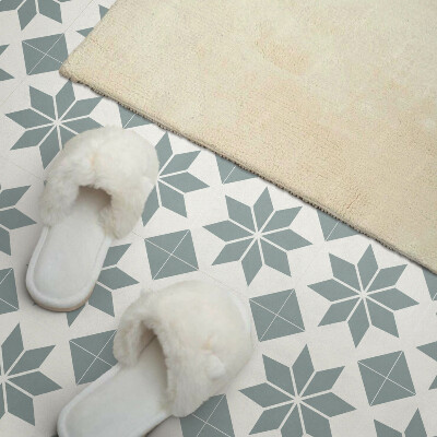 Wall panel square Floral patterns in geometric compositions