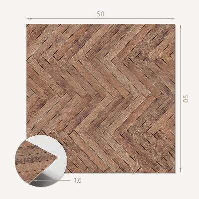 Pvc wall panel square Herringbone style with wood