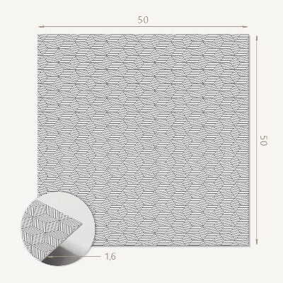 Pvc wall panel square Modern hexagonal leaf pattern